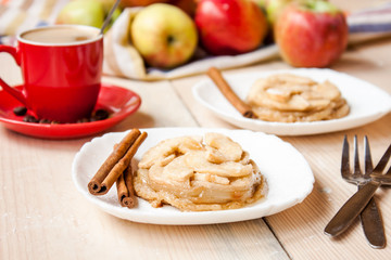 homemade apple pie and coffee