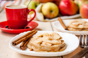homemade apple pie and coffee