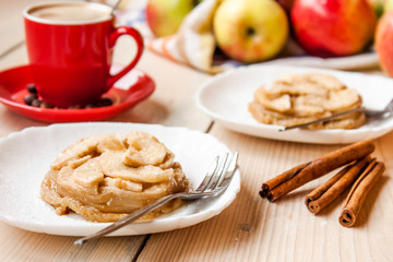 homemade apple pie and coffee