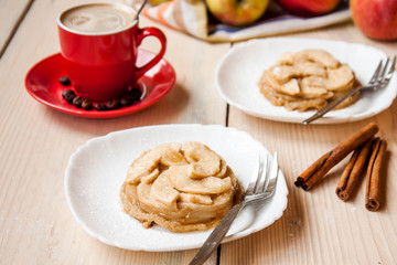 homemade apple pie and coffee