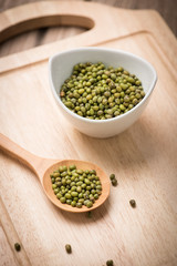 Mug beans or green beans in ceramic bowl