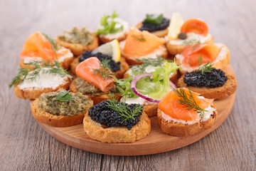 assorted canape