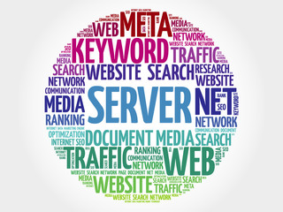 Server word cloud, business concept