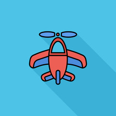 Airplane toy icon