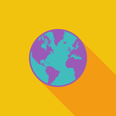 Earth flat icon.