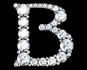 diamond letters with gemstones