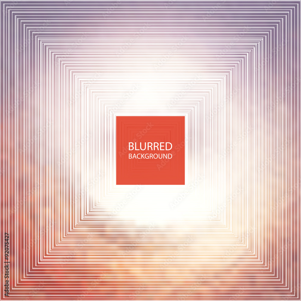 Poster abstract blurred background vector with squares
