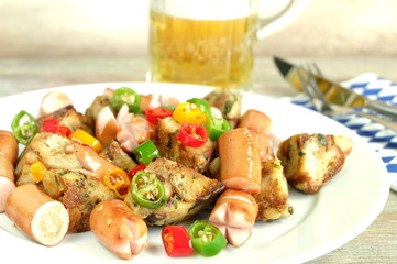 Wurstzipfel mit Semmelknödel