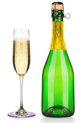 Luxury champagne collection isolated