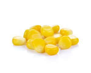 Ripe corn isolated on white background