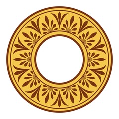 Greek national antique round pattern, vector.