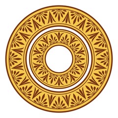 Greek national antique round pattern, vector.