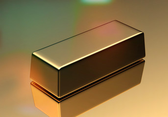 Gold bar (high resolution 3D image)