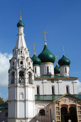 Fototapeta na wymiar Church of Elijah the Prophet in Yaroslavl (Russia) famous by its original 17th century frescoes. UNESCO World Heritage Site.