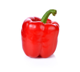 Bright red pepper isolated on white.