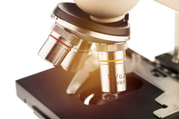 microscope with lighting effect