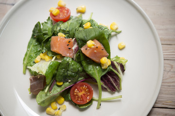 Mediterranean-style pasta salad with salmon