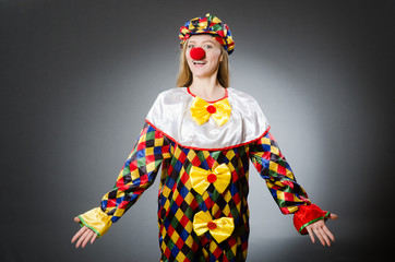 Clown in the funny concept