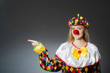 Clown in the funny concept