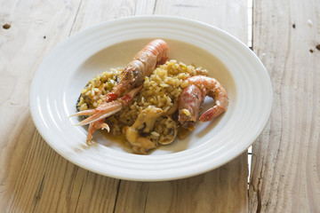 Traditional spanish food, paella