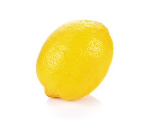 Fresh lemon isolated on white