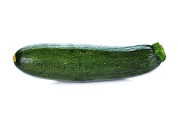 green zucchini vegetables isolated on white