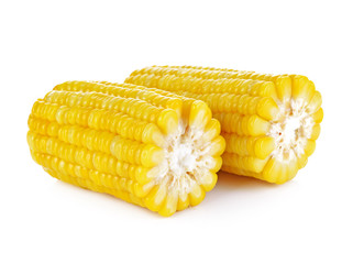 Corn on the cob kernels isolated Clipping Path
