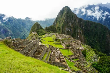 Foto op Plexiglas Machu Picchu, een van de nieuwe zeven wereldwonderen in Peru © kobozaa