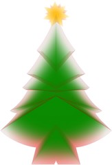 Abstract christmas tree with star