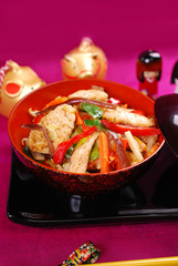 chicken and vegetable stir fry