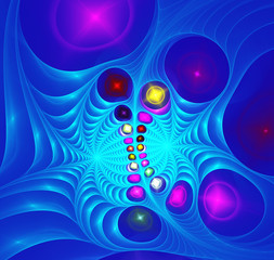 illustration of a fractal abstract background with circles