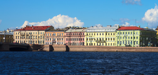 Naklejka premium Quays of St.Petersburg, Russia