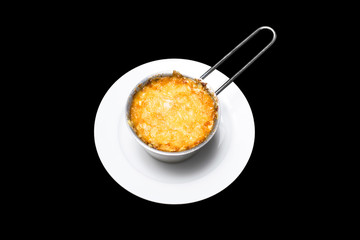Photo of the European dish of a gourmet chicken and Mushroom Jul