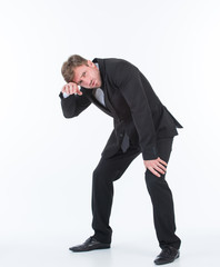 Exhausted businessman