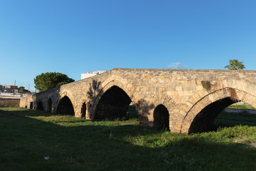 Fototapeta na wymiar Medieval Historical Bridge in Palermo, Sicily