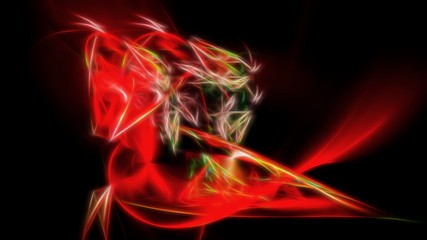 Energy chaos of red and light pink colors
