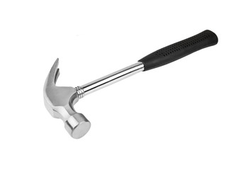 New steel hammer, isolated on white background