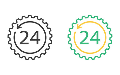 24 hour service icon