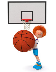 3d boy basketball player