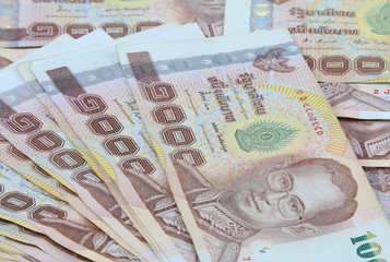 1000 Thai banknote background,macro shot.