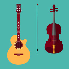 Obraz premium Violin and guitar 1