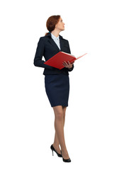 Businesswoman with book