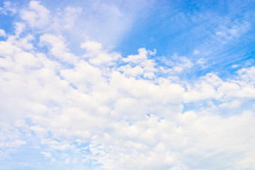 Beautiful white cloud on blue sky background