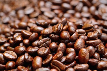 Coffee on grunge wooden background