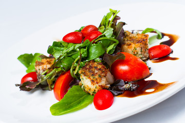 scallops and Rocket salad