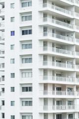 White windows pattern on apartment building