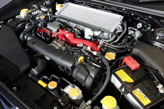 Intercooler Turbo Boxer Engine of a Sport Sedan, インタークーラ・ターボ・水平対向エンジン