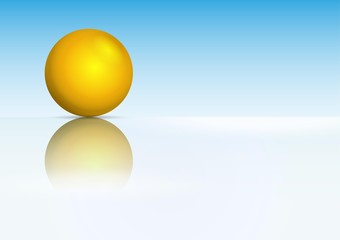 gold sphere with reflection