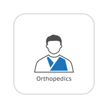 Orthopedics Icon. Flat Design.