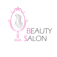 Vector logo template for beauty salon.